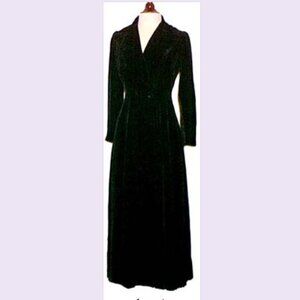 RARE TRASHY DIVA HOLLYWOOD BLACK VELVET COAT 30S 40S VINTAGE USED TLC 12 AS-IS